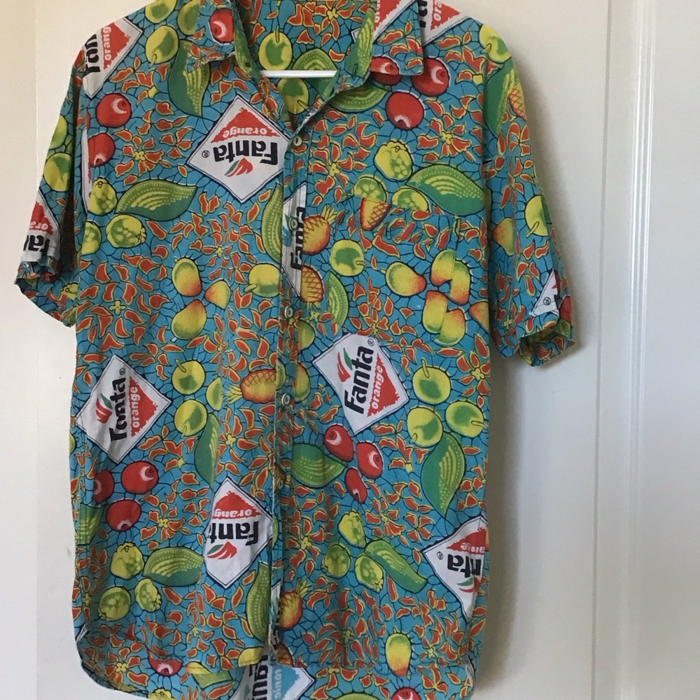 Fanta Themed Colorful Men's Shirt
